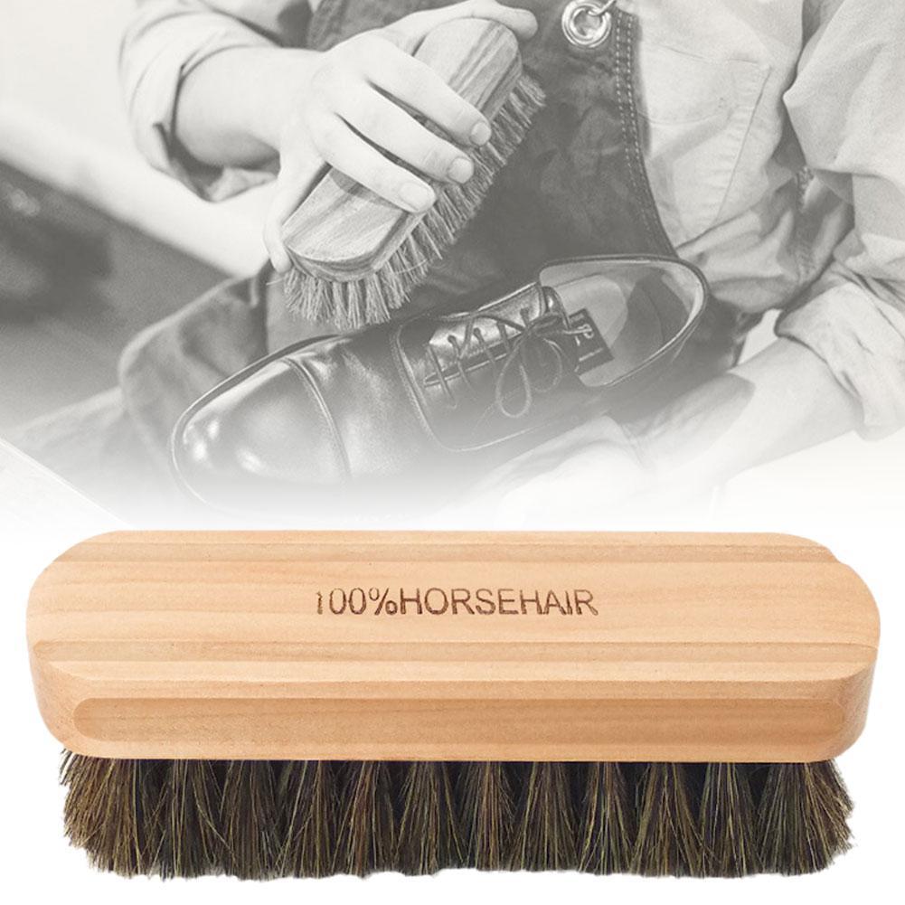 Soft Horsehair Leather Cleaning Brush