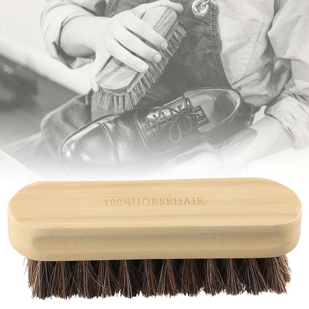 Soft Horsehair Leather Cleaning Brush