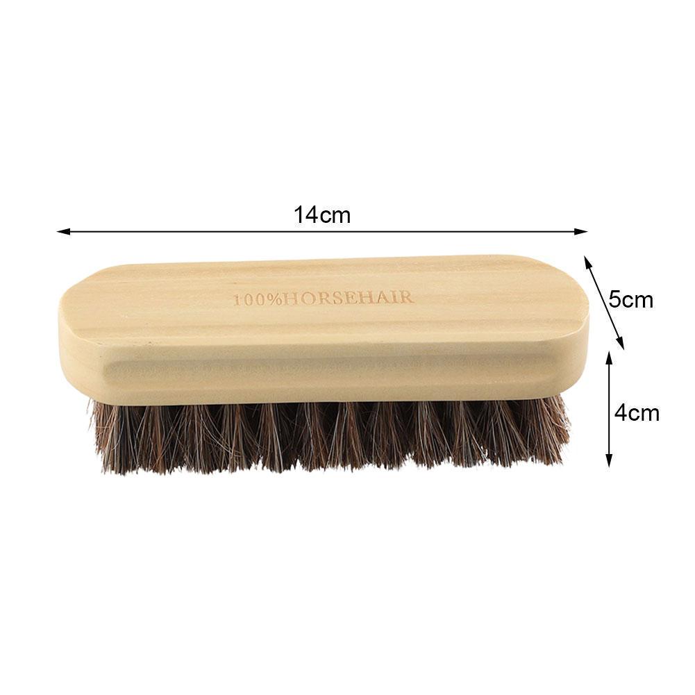 Soft Horsehair Leather Cleaning Brush