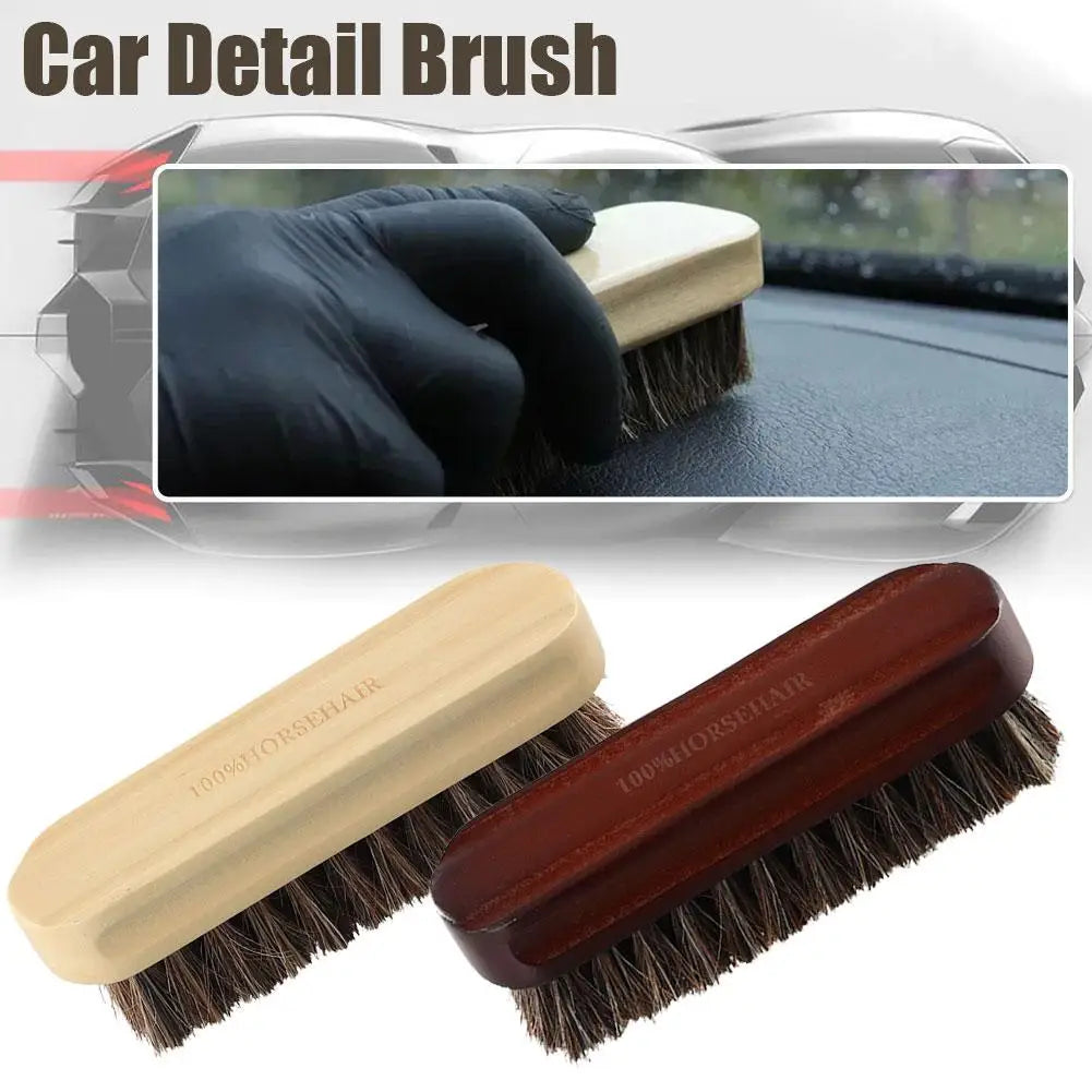 Soft Horsehair Leather Cleaning Brush