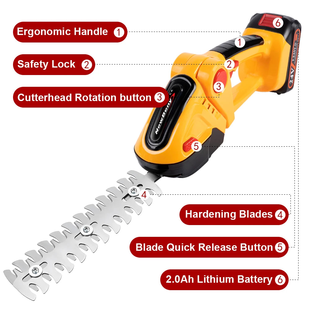 Cordless Electric Hedge Trimmer