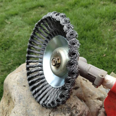 Wire Brush Trimmer with Lawnmower Blade