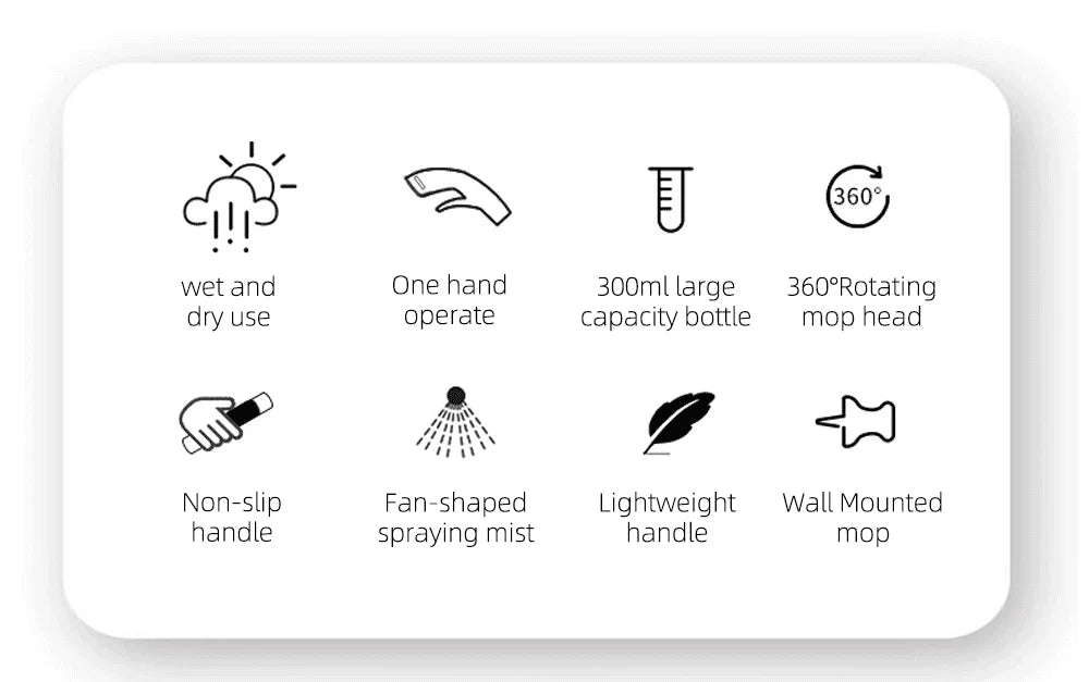 Spray Floor Mop with Microfiber Pads
