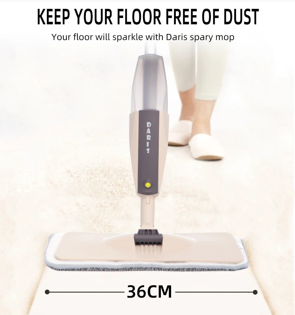 Spray Floor Mop with Microfiber Pads