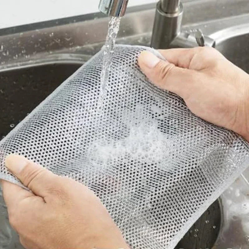 Silver Metal Wire Cleaning Cloth