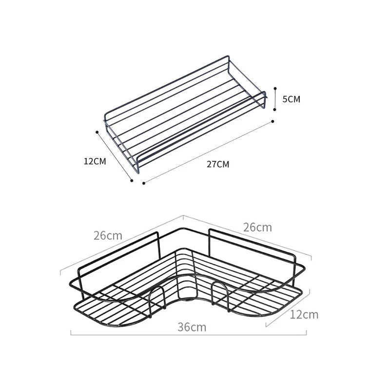 Bathroom Wall Mounted Corner Storage Shelves