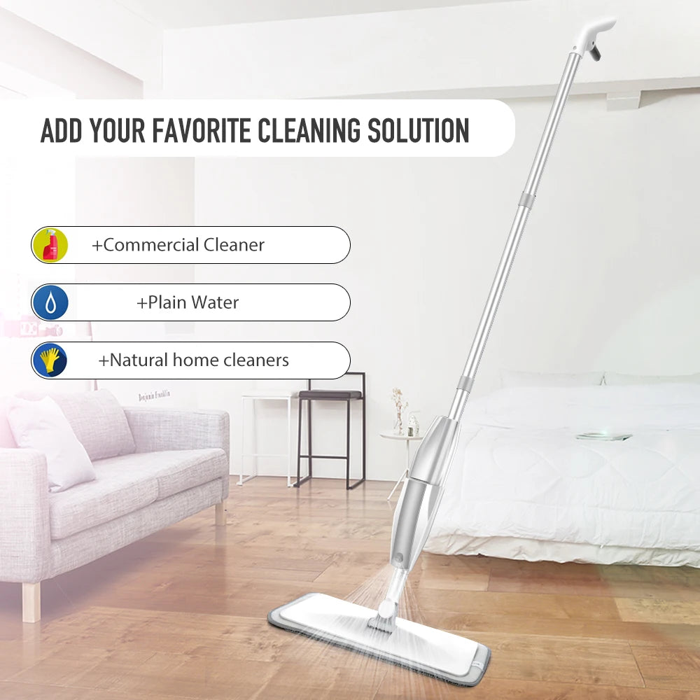 Spray Floor Mop with Microfiber Pads