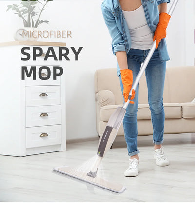 Spray Floor Mop with Microfiber Pads