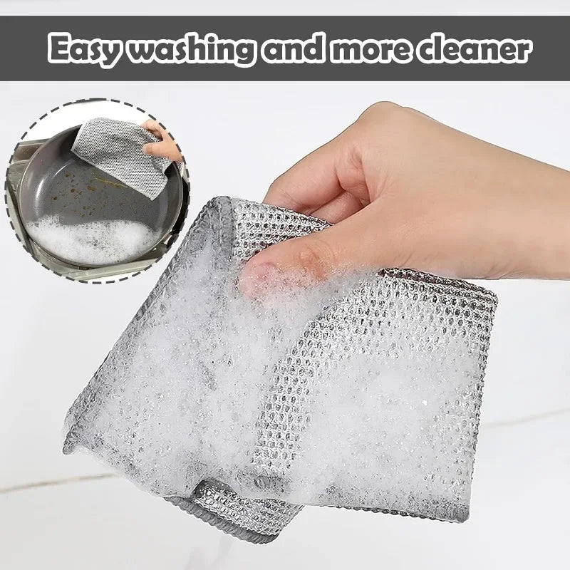 Silver Metal Wire Cleaning Cloth